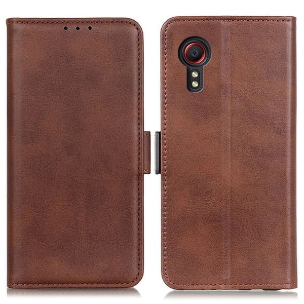 Samsung Galaxy Xcover 7 læderetui med pung - Brun Brown