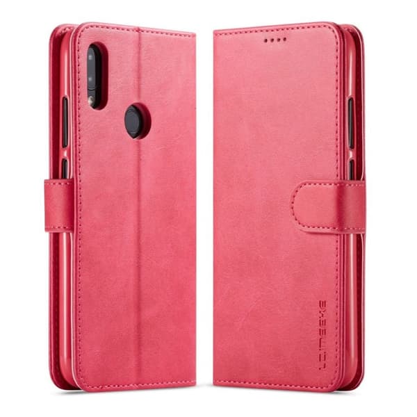 LC.Imeeke läder Xiaomi Redmi Note 7 fodral - Röd Röd
