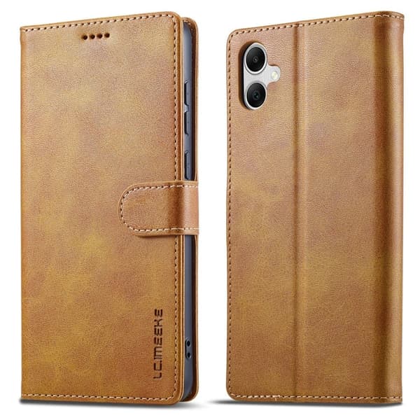 LC.IMEEKE Samsung Galaxy A06 flip case - Keltainen Yellow