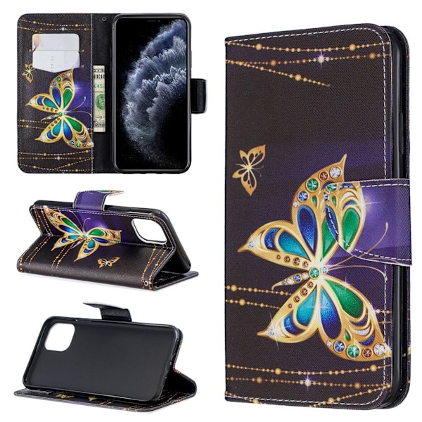 Wonderland iPhone 11 Pro Max kotelot - Kristalli Perhoset Purple