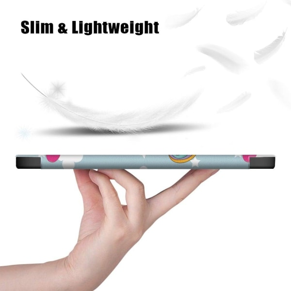 iPad Mini 6 (2021) slim tri-fold PU leather flip case with pen s Green