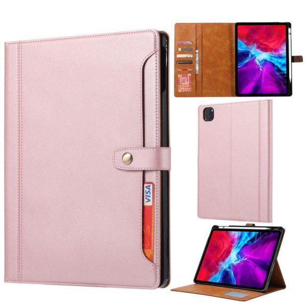 iPad Air (2022) / Air (2020) leather flip case - Pink Rosa