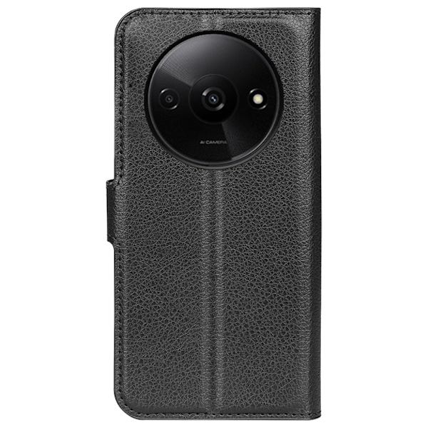 Klassisk Xiaomi Redmi A3 / Xiaomi Poco C61 flip etui - Sort Black