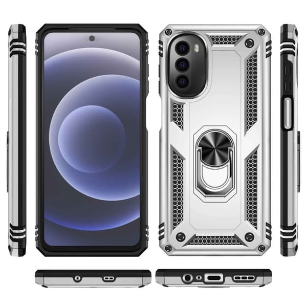 Bofink Combat Motorola Moto G52 Suojakotelo - Hopea Silver grey