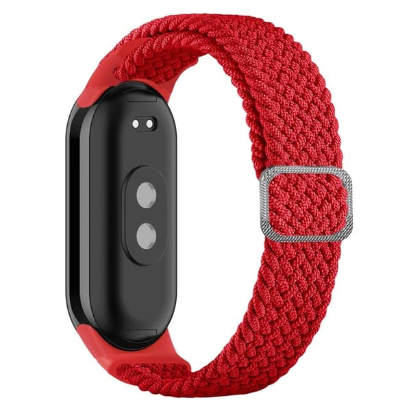Xiaomi Smart Band 8 elastisk nylon flettet stil stropp - Rød Red
