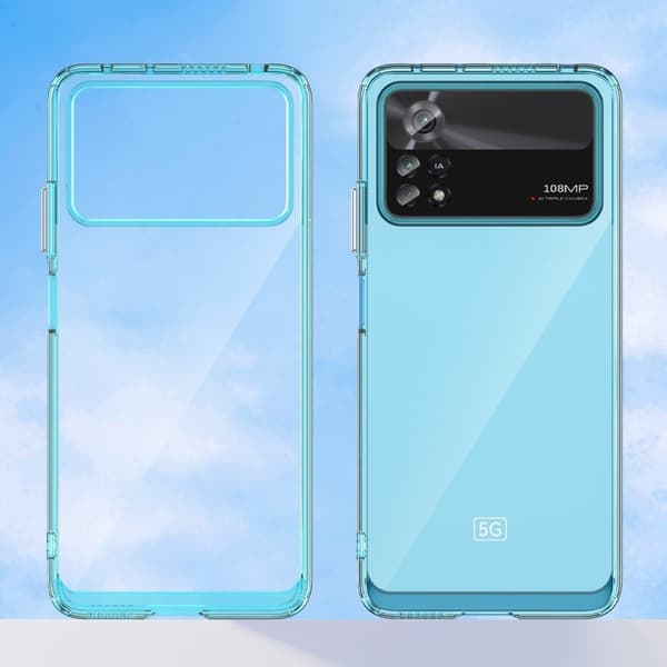 Xiaomi Poco X4 Pro 5G smart telefonskal i akryl - Transparent Blå Blå