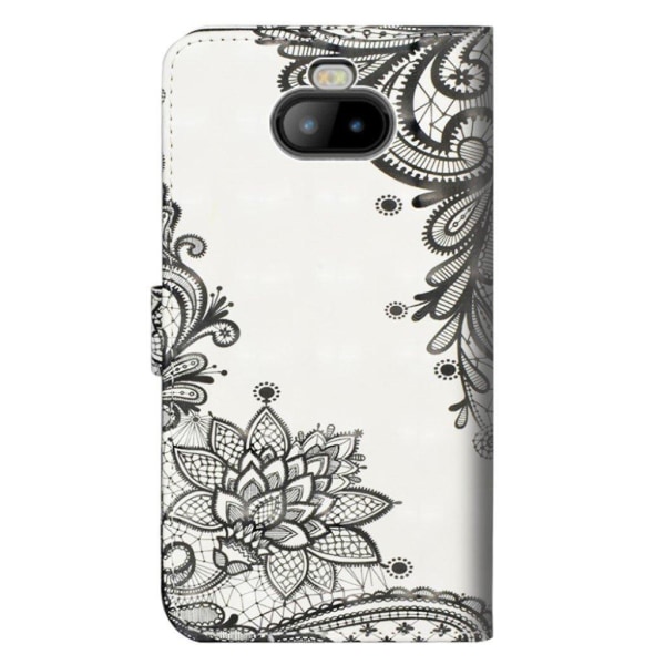 Sony Xperia 10 Plus pattern leather case - Lace Flower Black