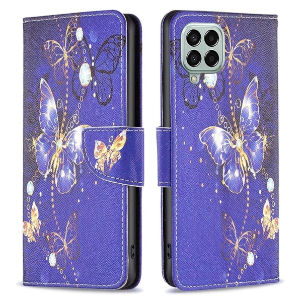 Wonderland Samsung Galaxy M33 5G flip kuoret - Violetti Perhosia Purple