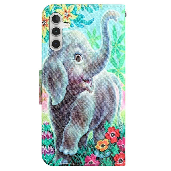 Wonderland Samsung Galaxy A54 Flip Etui - Elefant Green