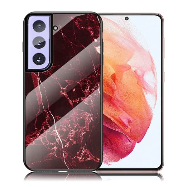 Fantasy marmor Samsung Galaxy S21 cover - Blood rød marmor Red