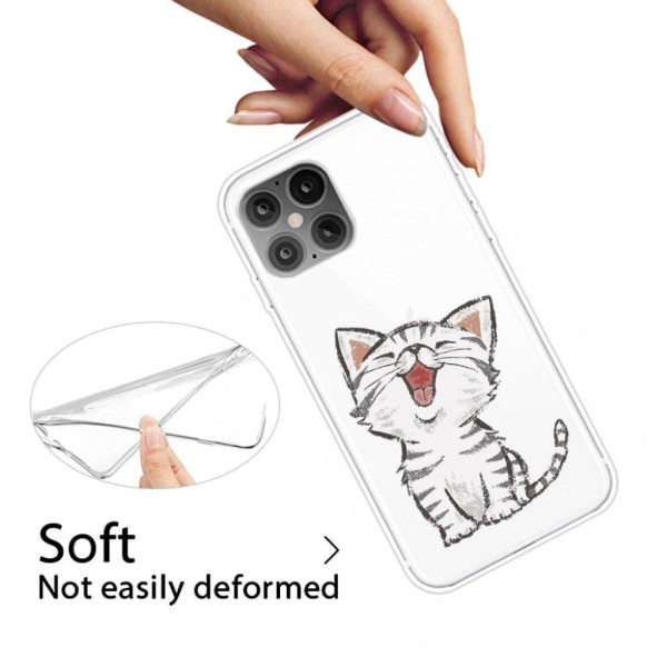 Deco iPhone 12 Mini skal - Katt Vit