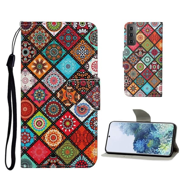 Wonderland Samsung Galaxy S21 Flip etui - Rhombus Multicolor