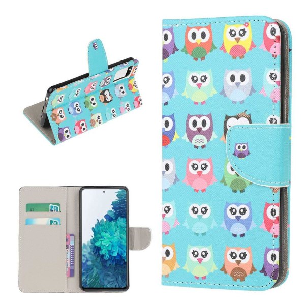 Wonderland Samsung Galaxy S20 Fe Flip Etui - Søde Ugler Multicolor