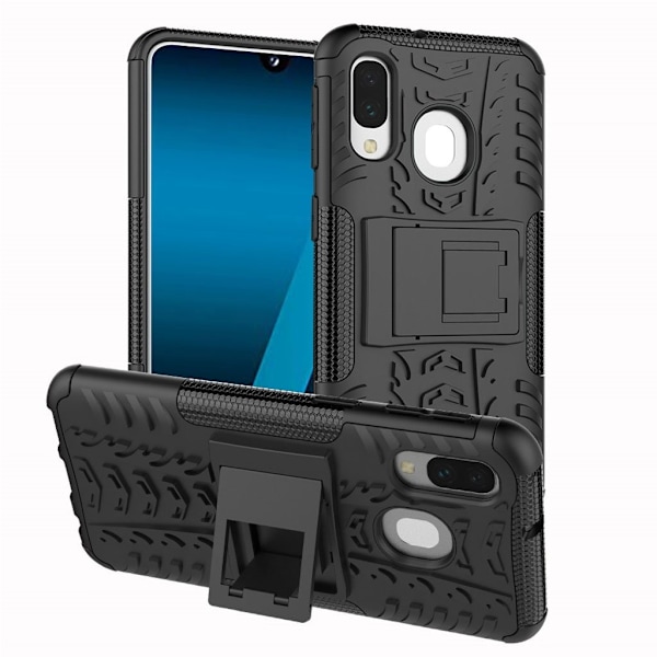 Samsung Galaxy A40 dæk hybrid cover - sort Black