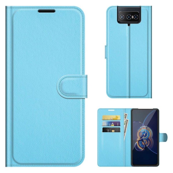 Klassisk Asus Zenfone 8 Flip flip etui - Blå Blue