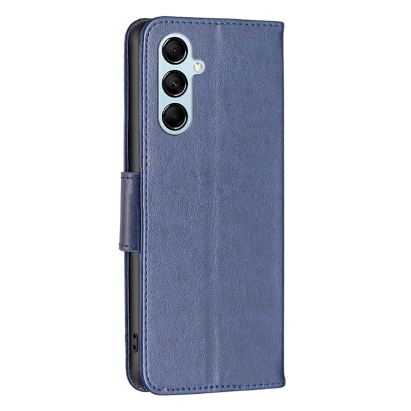 Sommerfugl Samsung Galaxy M14 Flip Etui - Mørkeblå Blue