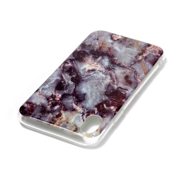 Marmormotiv iPhone Xr skal - Mörkgrå / Svart Marmor multifärg