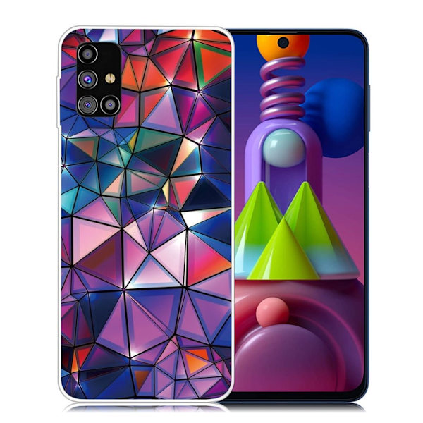 Deco Samsung Galaxy M51 Etui - Colorful Triangles Multicolor