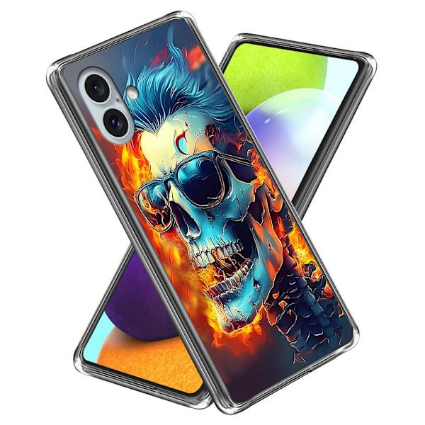 Vibe iPhone 16 Plus -kansi - Liekkikallo Multicolor