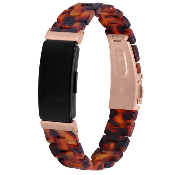 Fitbit Inspire / Inspire HR resin pattern watch band - Tortoise Brun