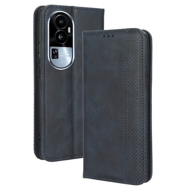 Bofink Vintage Oppo Reno10 Pro Plus Læretui - Blå Blue