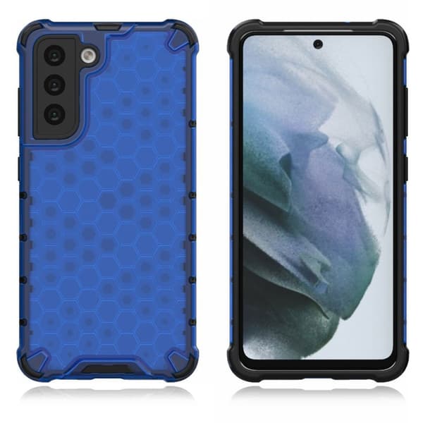 Bofink Honeycomb Samsung Galaxy S21 FE Etui - Blå Blue
