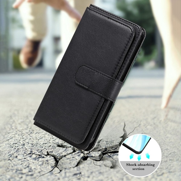 Samsung Galaxy S23 Plus fodral med 10 fickor - Blå Blå