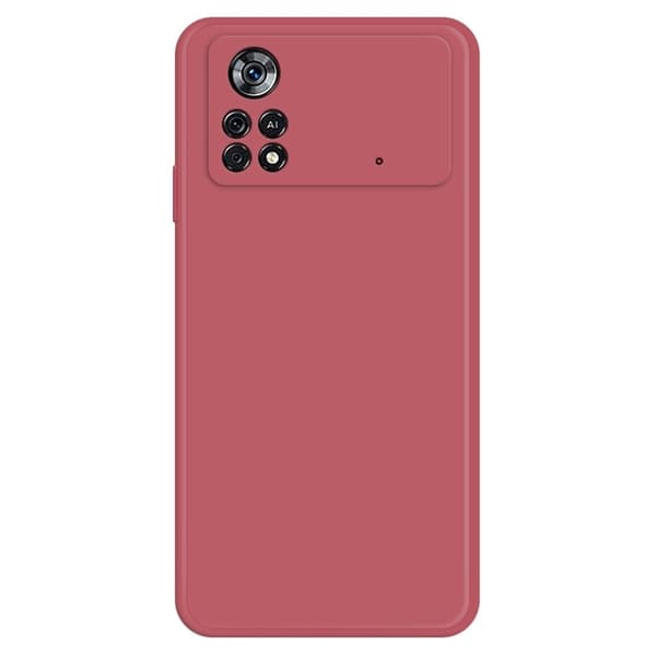 Avfaset anti-drop gummiert deksel for Xiaomi Poco X4 Pro 5G - Rød Red