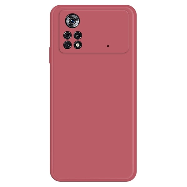 Skråt anti-drop gummibelagt cover til Xiaomi Poco X4 Pro 5G - Rød Red