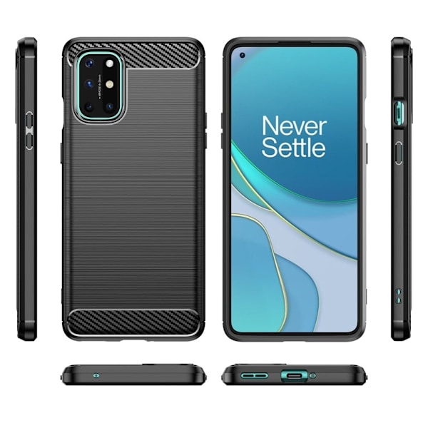Carbon Flex Suojakotelo OnePlus 8T - Musta Black