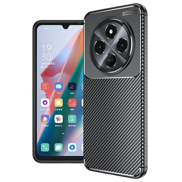 Carbon Shield Xiaomi Redmi 14R / Xiaomi Redmi 14C kotelot - Läpinäkyvä Black