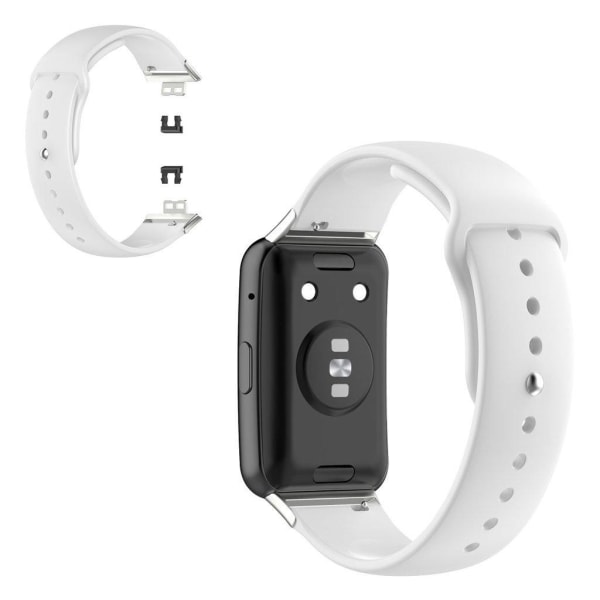 Huawei Watch Fit yksinkertainen silikoninen kellonauha - Valkoinen White