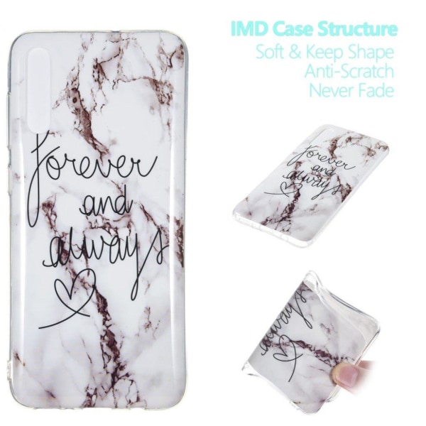 Marble design Samsung Galaxy A70 kotelot - Tyyli F Multicolor