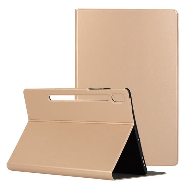 Shockproof Vegan Leather Shockproof Folio Stand Tablet Case Cover Protector Lenovo Tab P12 Pro - Gold Gold