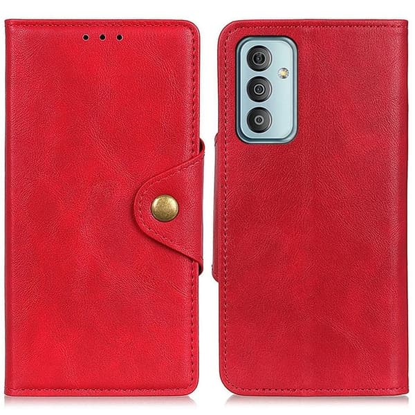 Alpha Samsung Galaxy M23 læder flip etui - Rød Red
