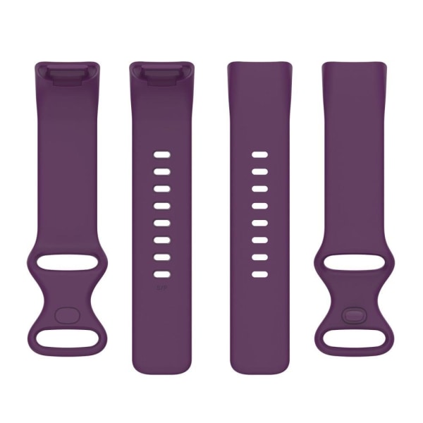 Fitbit Charge 5 simple TPU watch strap - Dark Purple / Size: L Lila