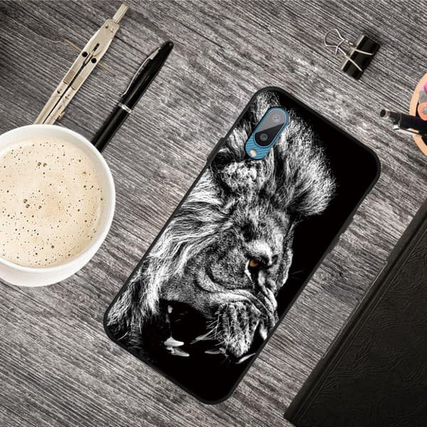 Imagine Samsung Galaxy M02 / Samsung Galaxy A02 kotelot - Leijona Black