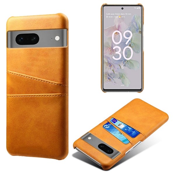 Dual Card Etui Google Pixel 7a - Oransje Orange
