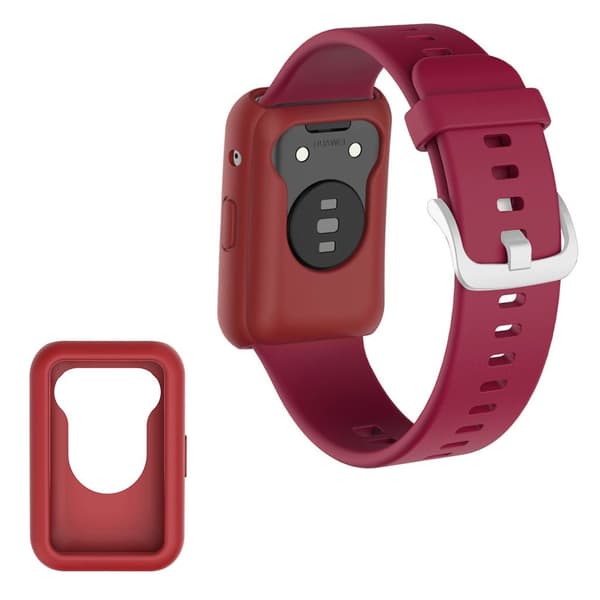 Huawei Watch Fit silikonisuojus - Viininpunainen Red