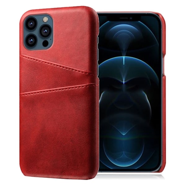 Dual Card iPhone 13 Pro Max cover - Rød Red