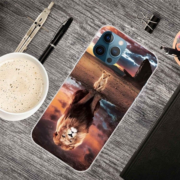 Deco iPhone 14 Pro skal - Lejon Brun