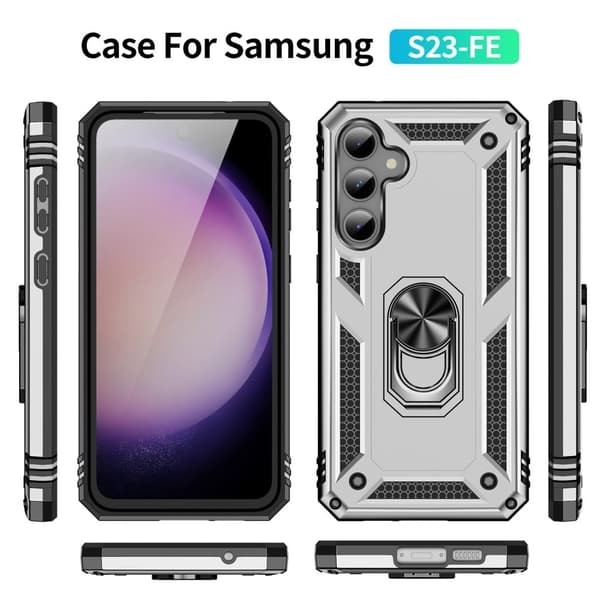 Bofink Combat Galaxy S23 Fe Suojakotelo - Hopea Silver grey
