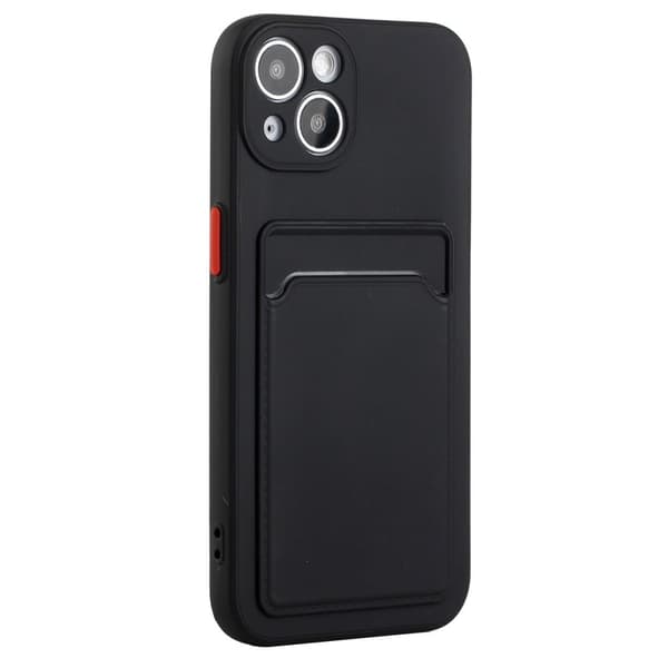 Card Holder Suojakuori For iPhone 15 - Musta Black