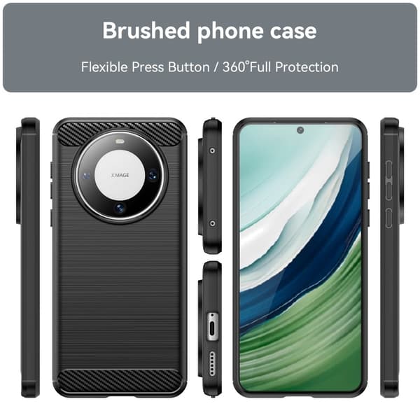 Carbon Flex Huawei Mate 60 / Huawei Mate 60 Pro Plus skal - Svart Svart