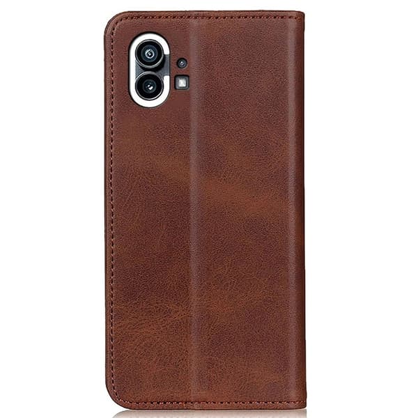 Flip Etui med Pung i Ekte Lær til Nothing Phone (1) - Kaffe Brown
