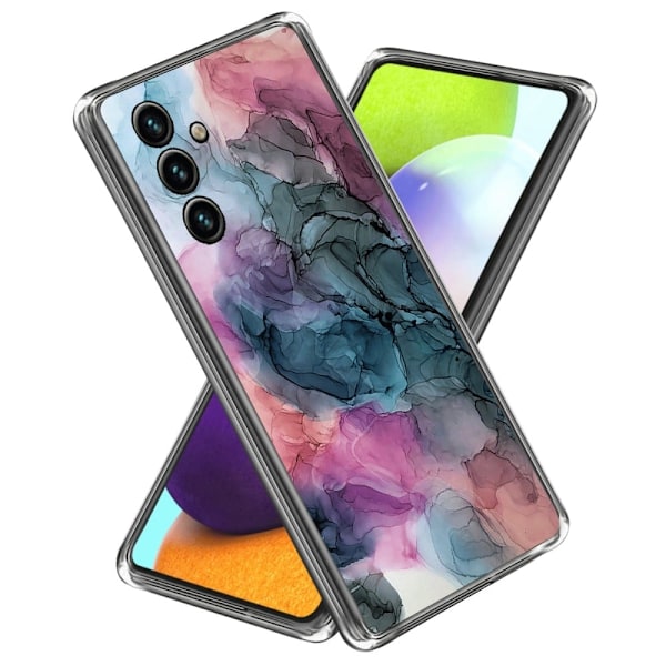 Marble Samsung Galaxy A54 Suojakotelo - Osmose Of Rose And Vihreä Multicolor