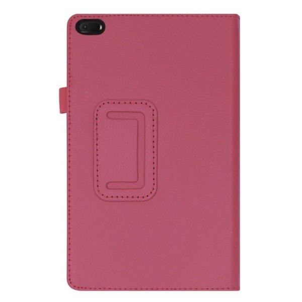 Lenovo Tab E8 litchi læderetui - Rosa Pink