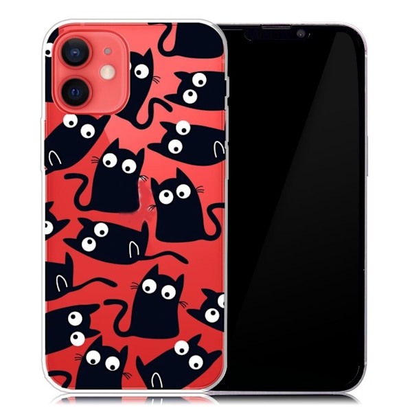 Deco iPhone 13 Suojakotelo - Little Cats Black