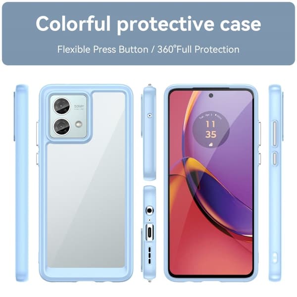 Motorola Moto G84 smart akryldeksel - Blå Blue