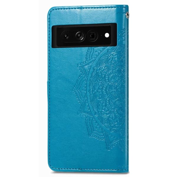 Mandala läder Google Pixel 7 fodral - Blå Blå